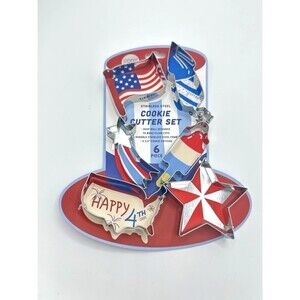 Core Kitchen 4TH OF JULY PATRIOTIC Stainless Steel Cookie Cutter Set,‎ 6 pc